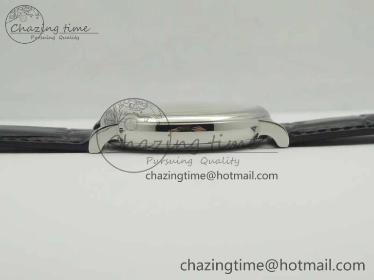 Bright Portofino IW356501 SS V3 MK 1:1 Best Edition White Dial Gold Markers On Black Leather Strap MIYOTA 7196
