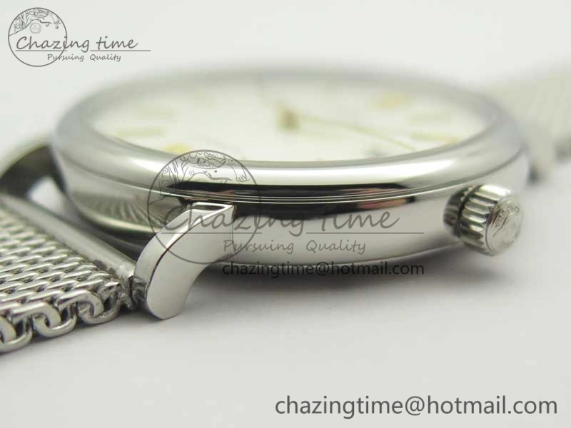 Fashionable Portofino IW356501 SS V3 MK 1:1 Best Edition White Dial Gold Markers On SS Mesh Bracelet MIYOTA 7197
