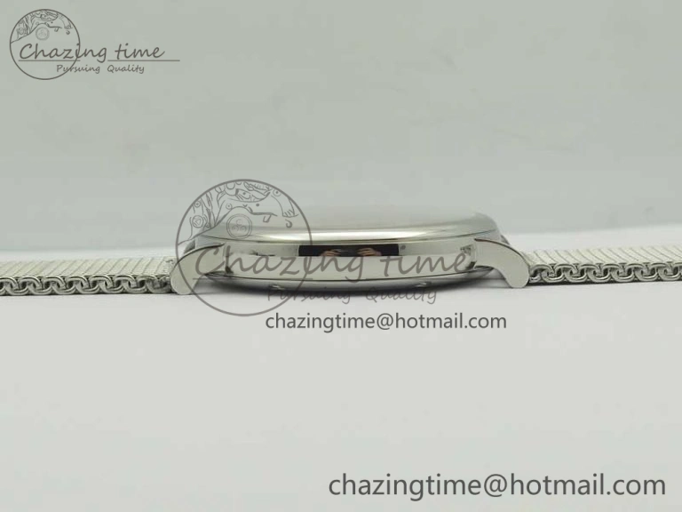 Fashionable Portofino IW356501 SS V3 MK 1:1 Best Edition White Dial Gold Markers On SS Mesh Bracelet MIYOTA 7197
