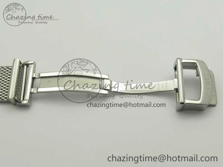 Fashionable Portofino IW356501 SS V3 MK 1:1 Best Edition White Dial Gold Markers On SS Mesh Bracelet MIYOTA 7197