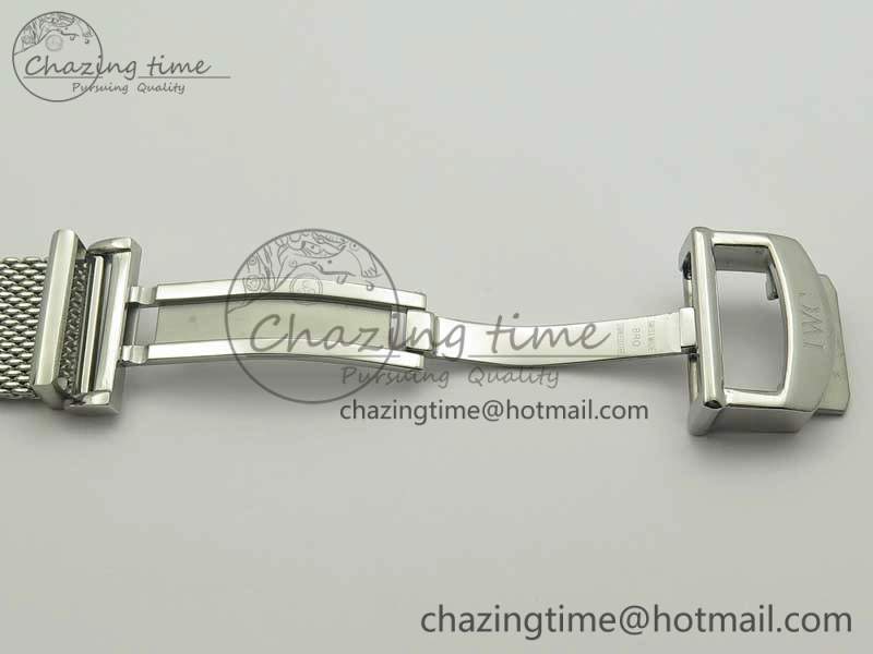 Fashionable Portofino IW356501 SS V3 MK 1:1 Best Edition White Dial Gold Markers On SS Mesh Bracelet MIYOTA 7197