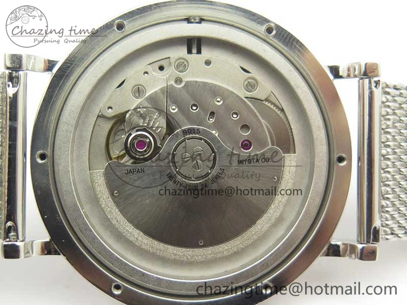 Fashionable Portofino IW356501 SS V3 MK 1:1 Best Edition White Dial Gold Markers On SS Mesh Bracelet MIYOTA 7197