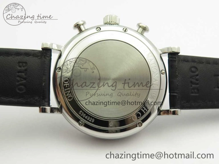 UrbanStyle Portofino IW391001 SS ZK 1:1 Best Edition White Dial Silver Markers on Black Leather Strap A 7139
