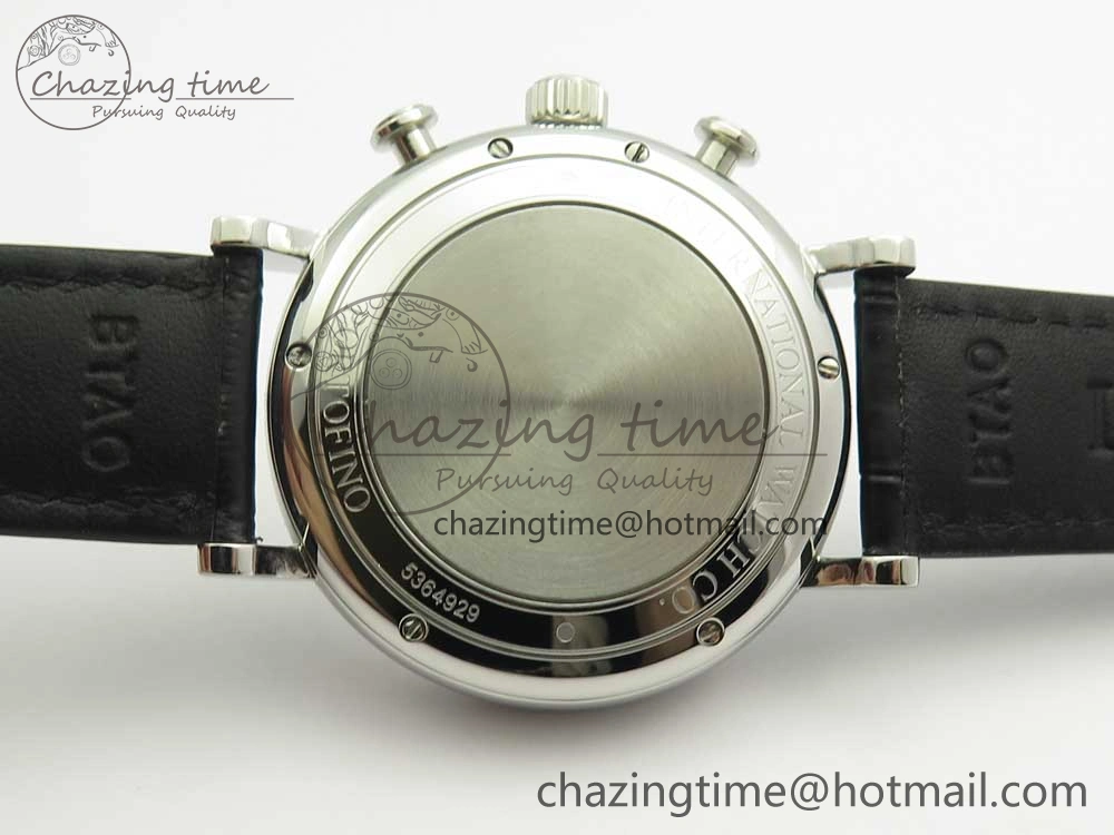 UrbanStyle Portofino IW391001 SS ZK 1:1 Best Edition White Dial Silver Markers on Black Leather Strap A 7139