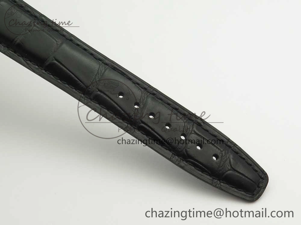 UrbanStyle Portofino IW391001 SS ZK 1:1 Best Edition White Dial Silver Markers on Black Leather Strap A 7139