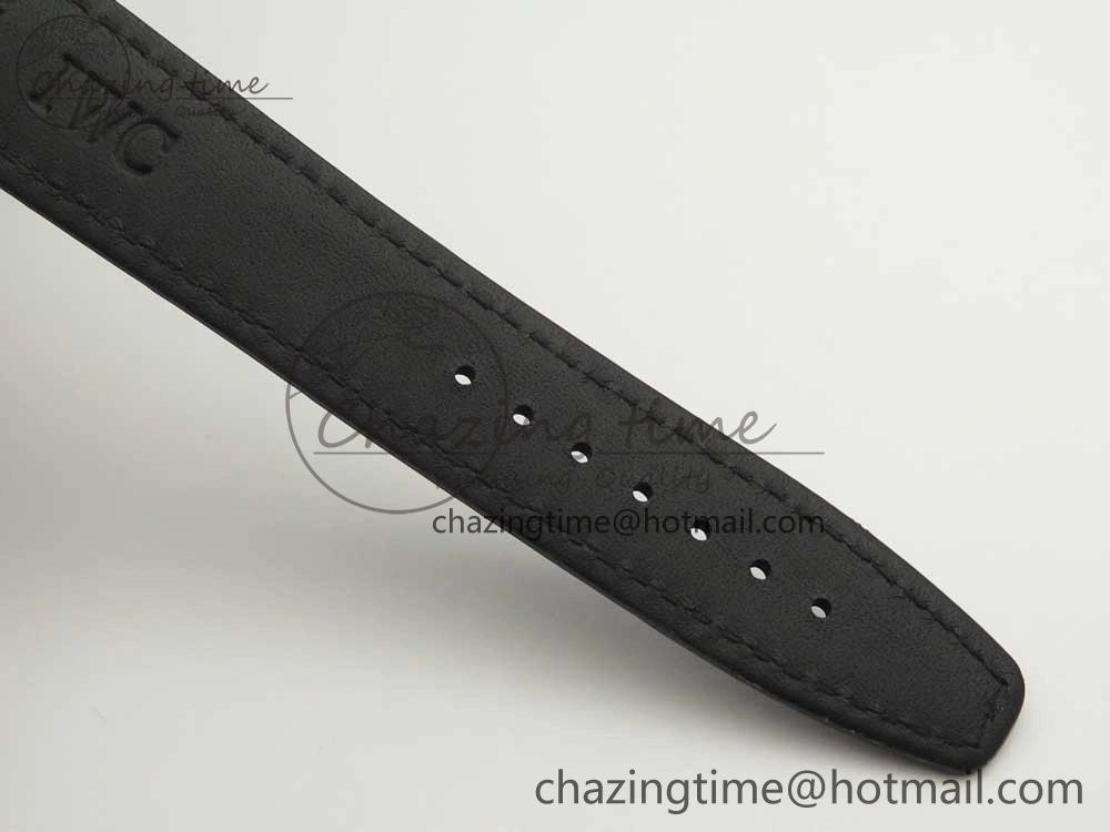 UrbanStyle Portofino IW391001 SS ZK 1:1 Best Edition White Dial Silver Markers on Black Leather Strap A 7139