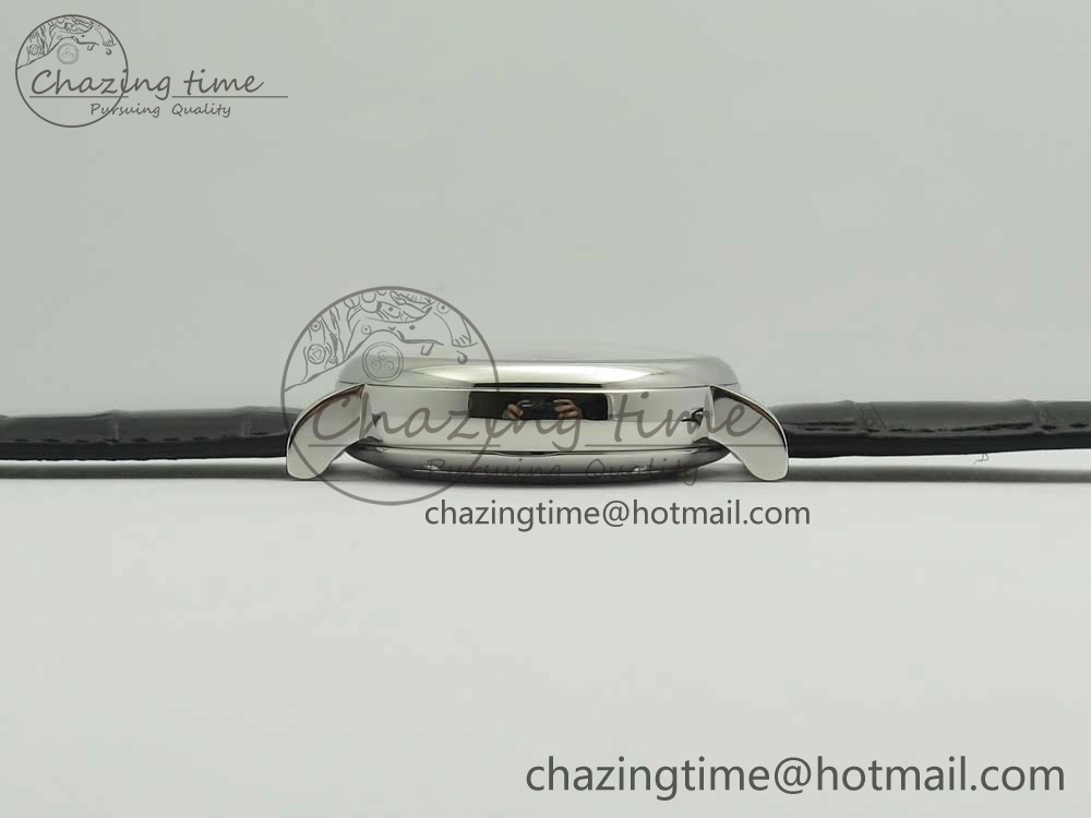 UrbanStyle Portofino IW391001 SS ZK 1:1 Best Edition White Dial Silver Markers on Black Leather Strap A 7139