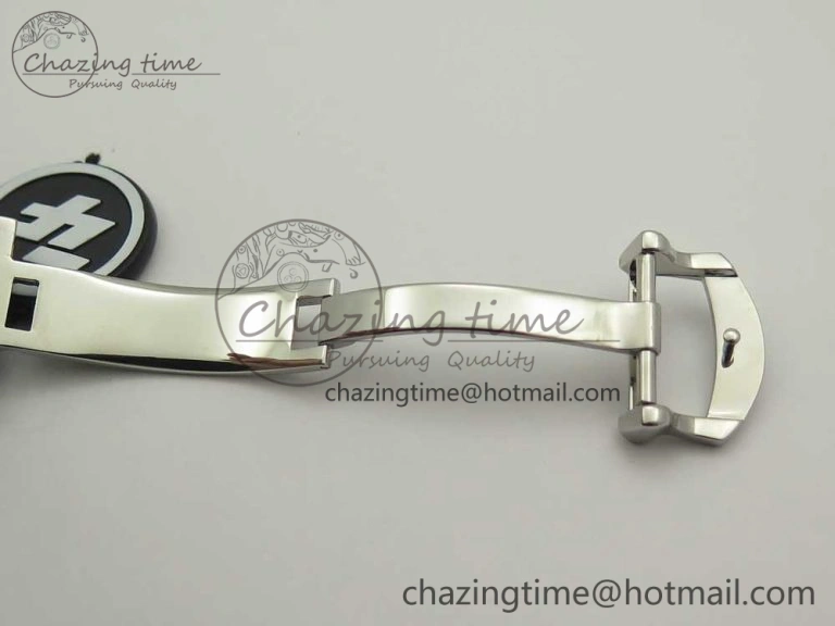 Affordable Portofino IW391022 SS ZK 1:1 Best Edition White Dial Gold Markers On Black Leather Strap A 7130
