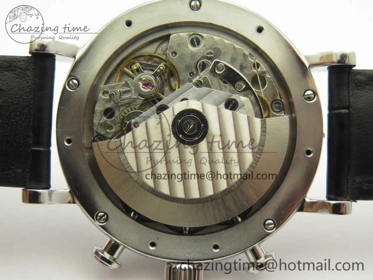 Affordable Portofino IW391022 SS ZK 1:1 Best Edition White Dial Gold Markers On Black Leather Strap A 7130