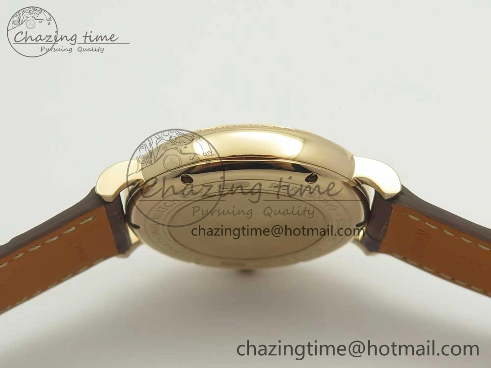 MultiPurpose Portofino IW458101 Diamond Bezel RG MK 1:1 Best Edition Gray Dial On Brown Leather Strap MIYOTA 7164