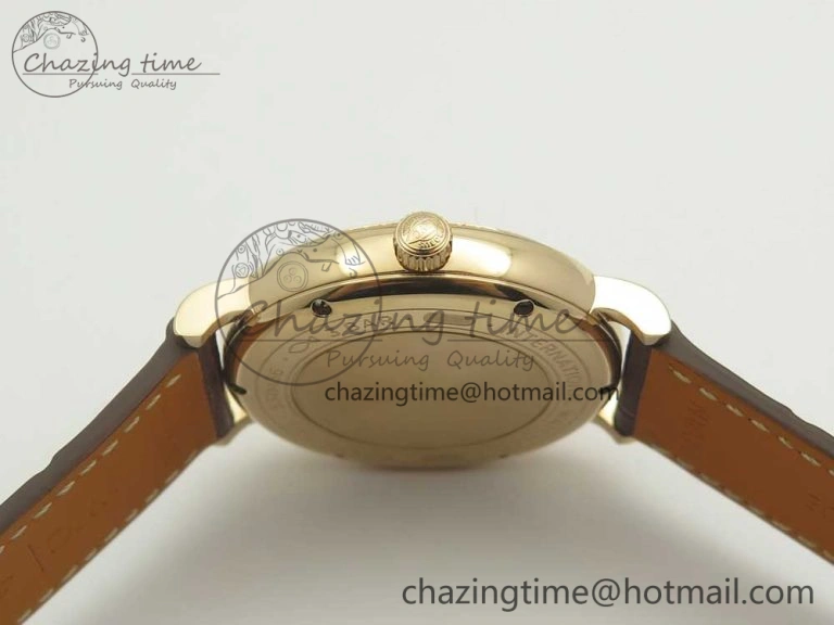 MultiPurpose Portofino IW458101 Diamond Bezel RG MK 1:1 Best Edition Gray Dial On Brown Leather Strap MIYOTA 7164