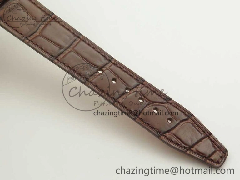 MultiPurpose Portofino IW458101 Diamond Bezel RG MK 1:1 Best Edition Gray Dial On Brown Leather Strap MIYOTA 7164