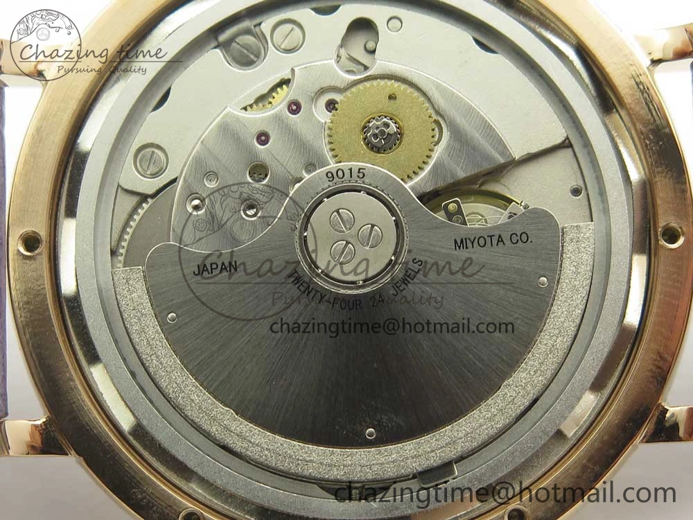 MultiPurpose Portofino IW458101 Diamond Bezel RG MK 1:1 Best Edition Gray Dial On Brown Leather Strap MIYOTA 7164