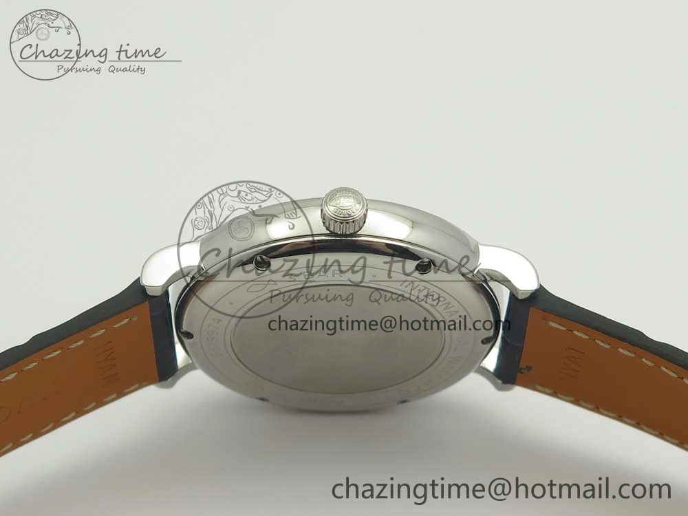 Breathable Portofino IW458101 Diamond Bezel SS MK 1:1 Best Edition Blue Dial On Blue Leather Strap MIYOTA 7169