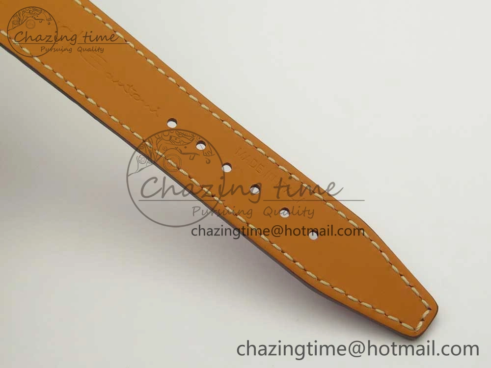Stylish Portofino IW458101 Diamond Bezel SS MK 1:1 Best Edition Silver Dial On Purple Leather Strap MIYOTA 7166