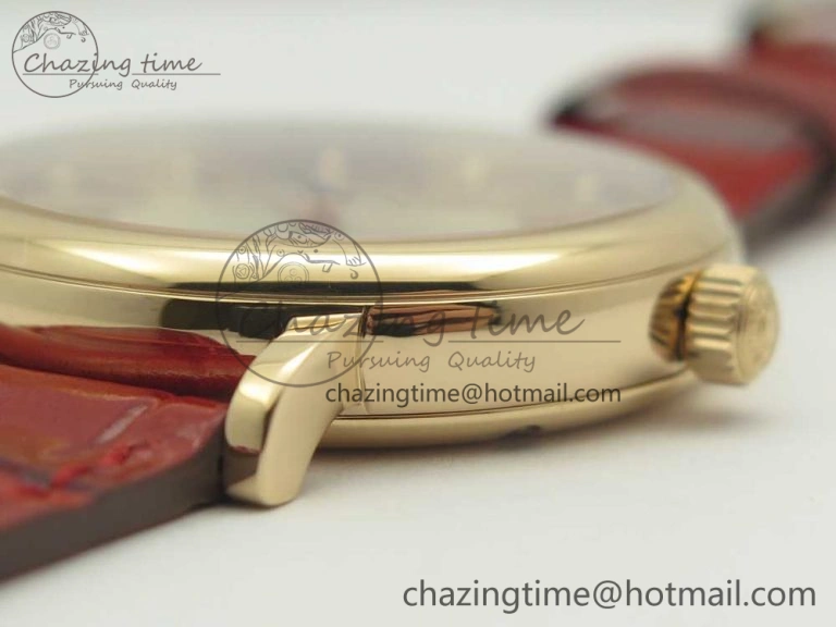 Portofino IW458101 RG MK 1:1 Best Edition Silver Dial On Red Leather Strap MIYOTA WeatherProof 10645