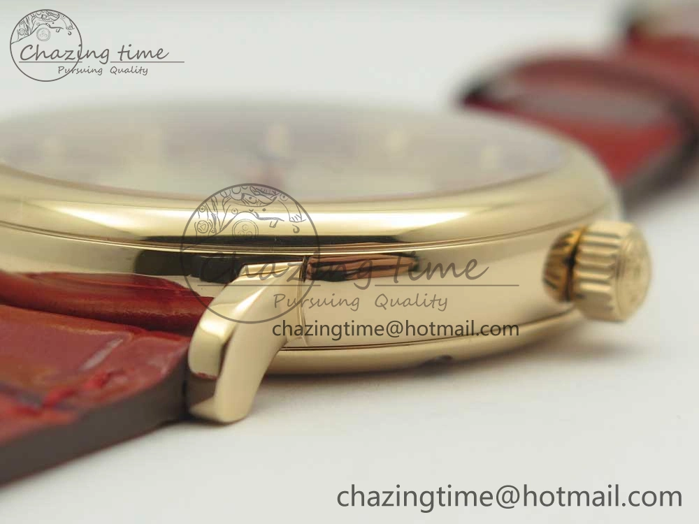 Portofino IW458101 RG MK 1:1 Best Edition Silver Dial On Red Leather Strap MIYOTA WeatherProof 10645