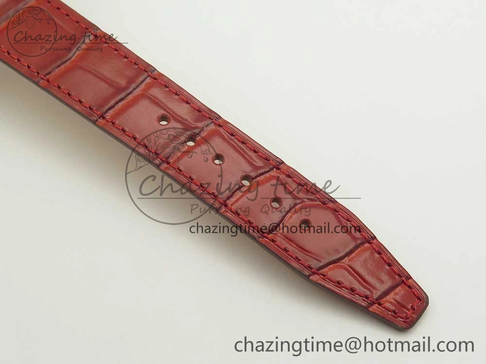 Portofino IW458101 RG MK 1:1 Best Edition Silver Dial On Red Leather Strap MIYOTA WeatherProof 10645