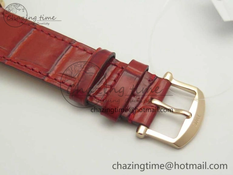 Portofino IW458101 RG MK 1:1 Best Edition Silver Dial On Red Leather Strap MIYOTA WeatherProof 10645