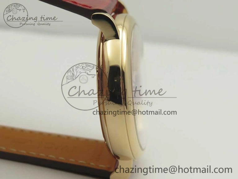 Portofino IW458101 RG MK 1:1 Best Edition Silver Dial On Red Leather Strap MIYOTA WeatherProof 10645