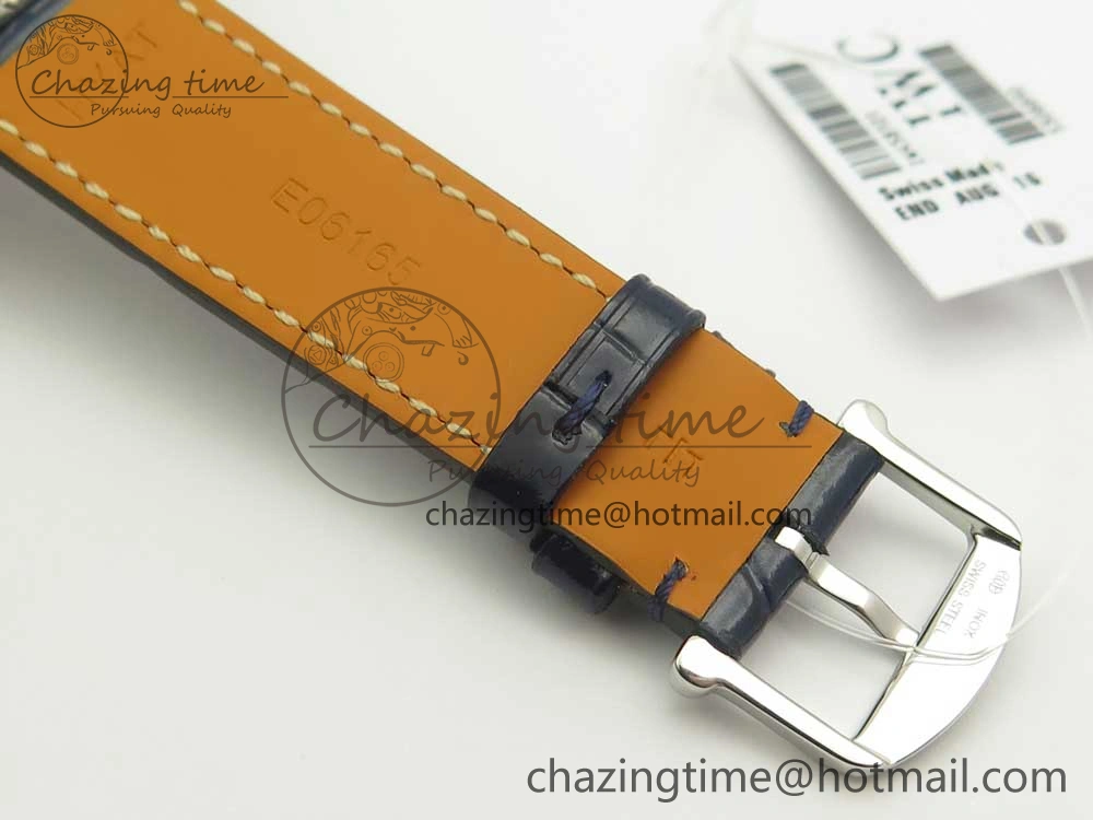 Colorful Portofino IW458101 SS MK 1:1 Best Edition Blue Dial On Blue Leather Strap MIYOTA 7168