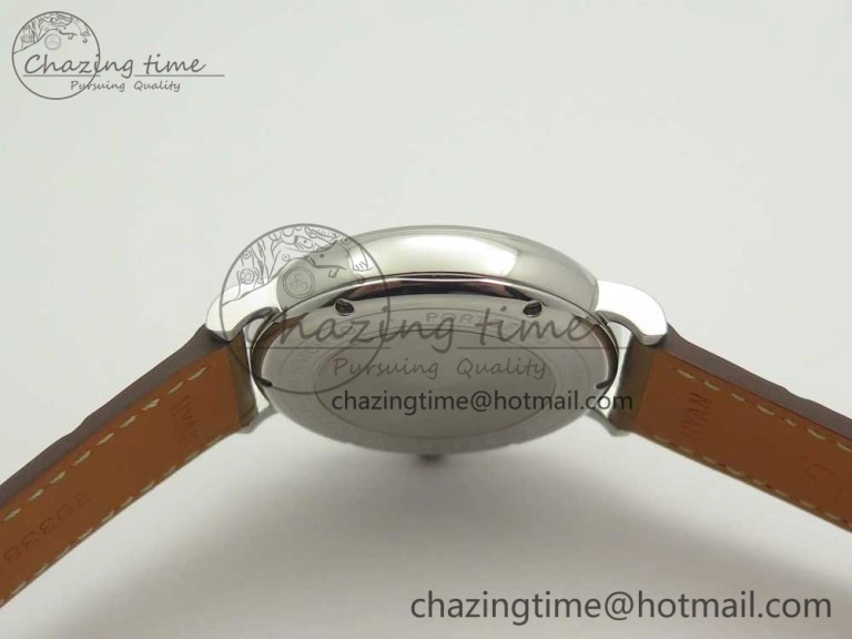 Portofino IW458101 SS MK 1:1 Best Edition Silver Dial On Brown Leather Strap MIYOTA Affordable 10647