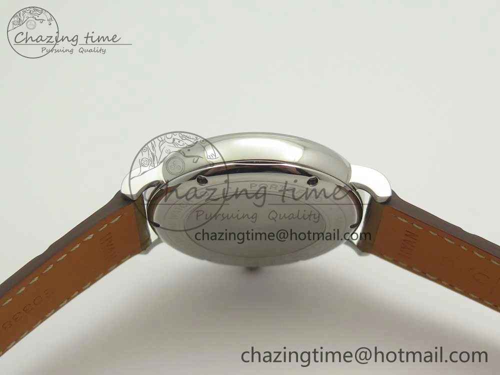 Portofino IW458101 SS MK 1:1 Best Edition Silver Dial On Brown Leather Strap MIYOTA Affordable 10647