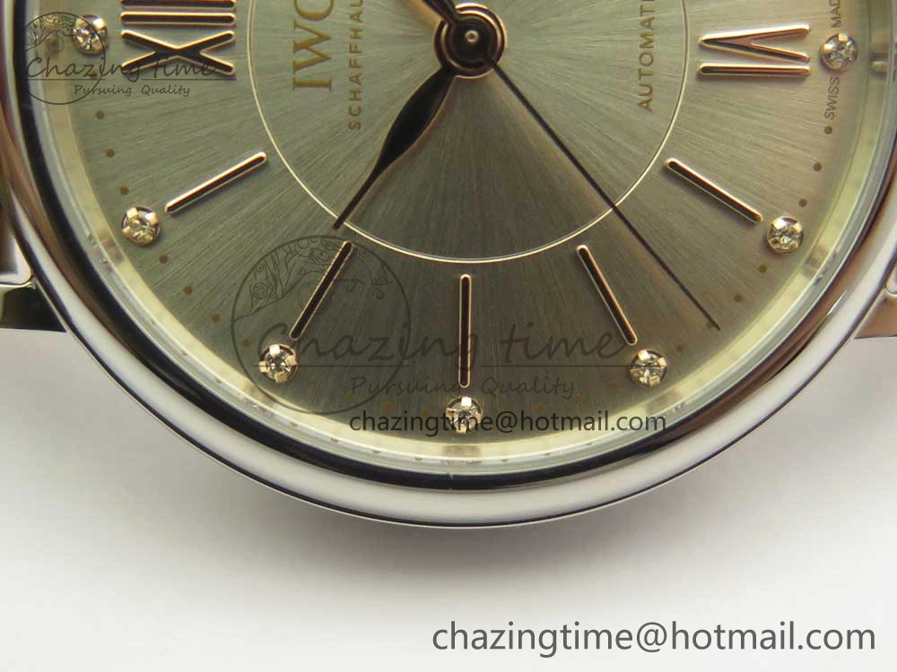 Portofino IW458101 SS MK 1:1 Best Edition Silver Dial On Brown Leather Strap MIYOTA Affordable 10647