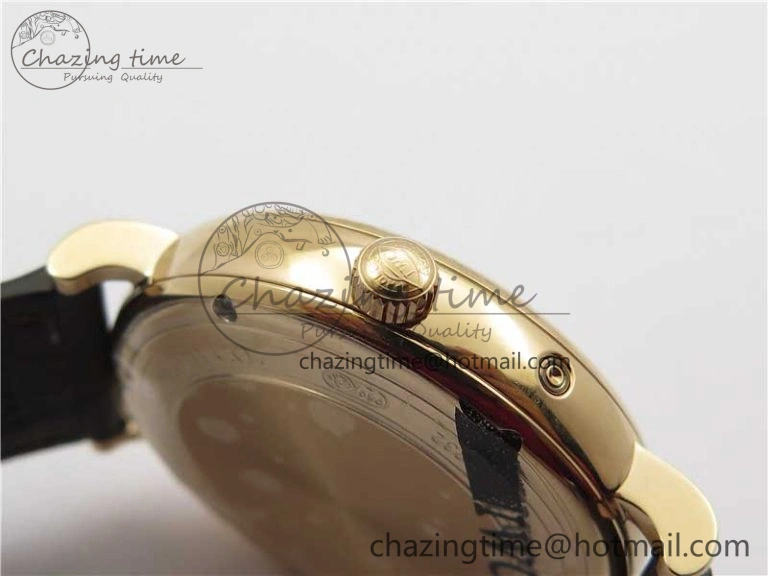 Unisex Portofino IW459402 RG MKS 1:1 Best Edition White Dial on Brown Leather Strap Miyota 7084