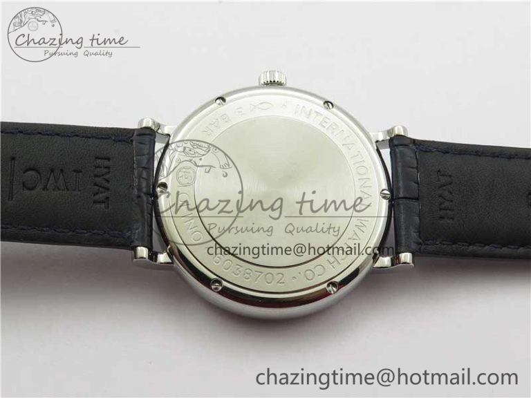 FastDry Portofino IW459402 SS MKS 1:1 Best Edition Blue Dial on Blue Leather Strap Miyota 7082