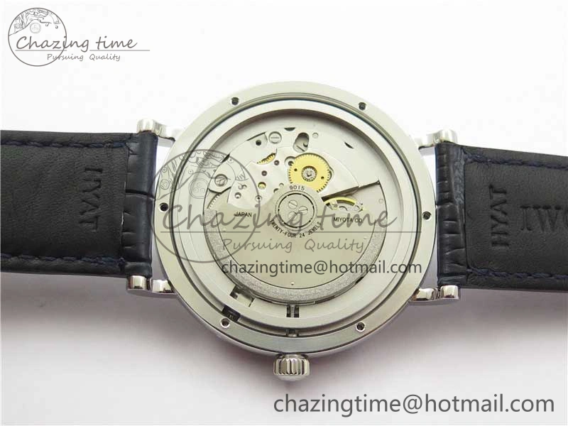 FastDry Portofino IW459402 SS MKS 1:1 Best Edition Blue Dial on Blue Leather Strap Miyota 7082