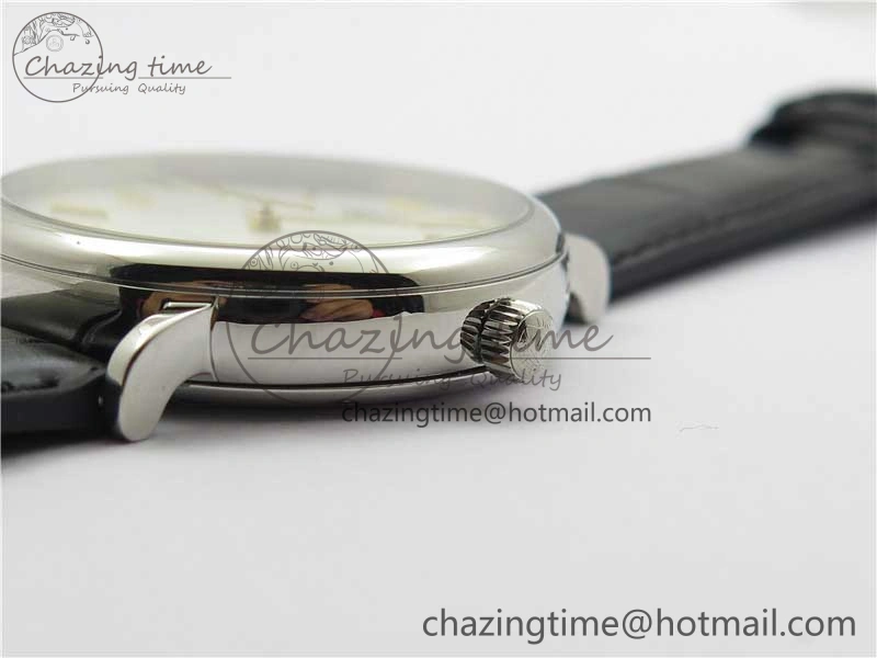 Portofino IW459402 SS MKS 1:1 Best Edition White Dial on Black Leather Strap Miyota Seasonal 7086