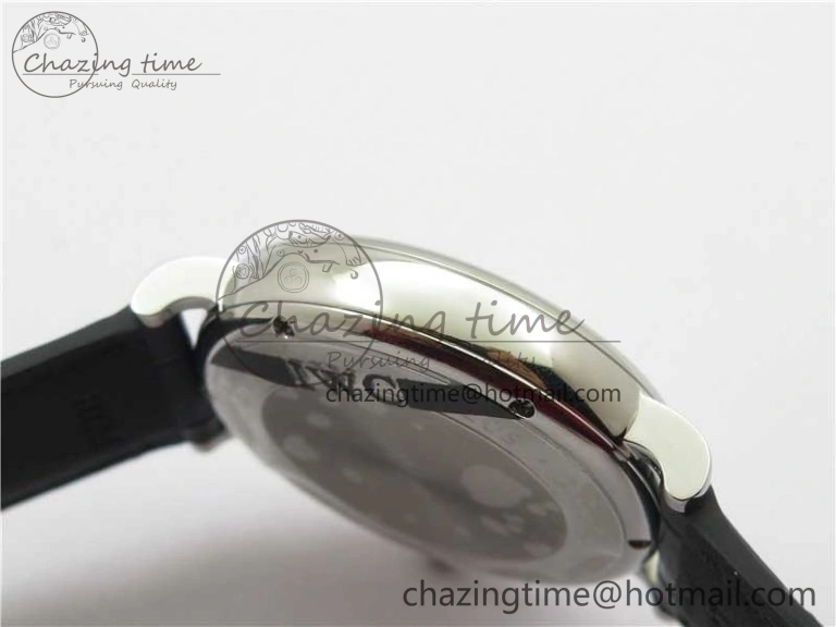 Portofino IW459402 SS MKS 1:1 Best Edition White Dial on Black Leather Strap Miyota Seasonal 7086