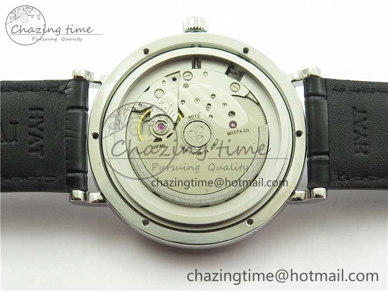 Portofino IW459402 SS MKS 1:1 Best Edition White Dial on Black Leather Strap Miyota Seasonal 7086