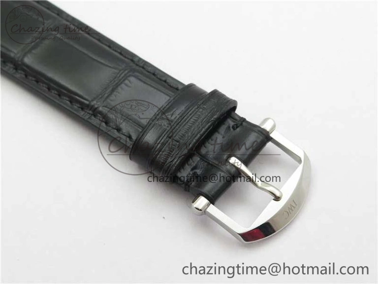 Portofino IW459402 SS MKS 1:1 Best Edition White Dial on Black Leather Strap Miyota Seasonal 7086