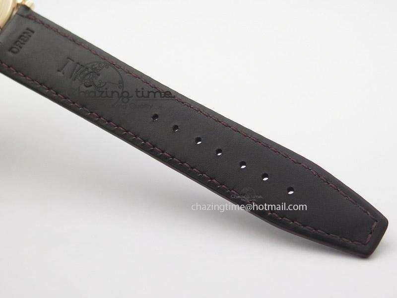 SmartChoice Portofino RG MKF 1:1 V2 Best Edition Diamond Bezel Silver Dial On Brown Leather Strap A 7343