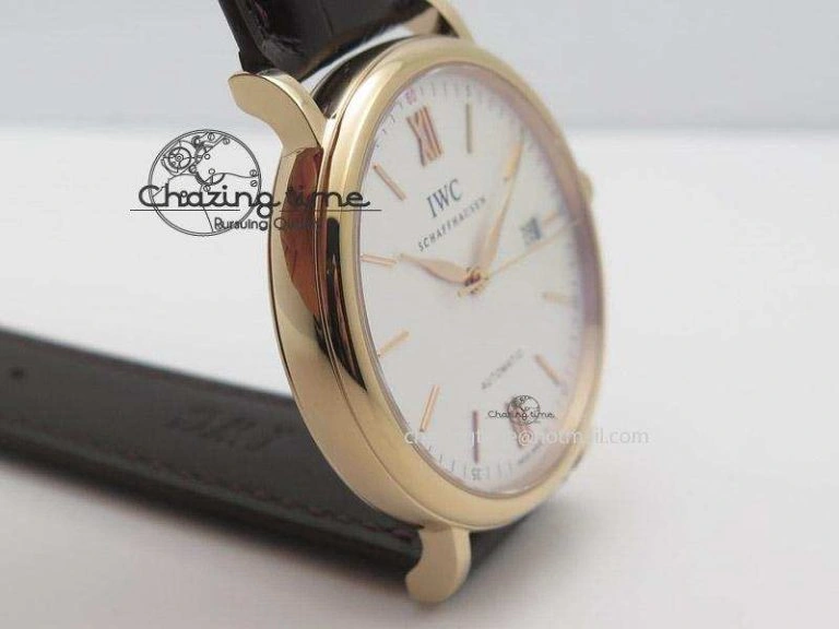 FashionForward Portofino SCHAFFHAUSEN RG MKF 1:1 V2 Best Edition White Dial On Brown Leather Strap A 7344