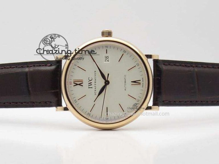 FashionForward Portofino SCHAFFHAUSEN RG MKF 1:1 V2 Best Edition White Dial On Brown Leather Strap A 7344