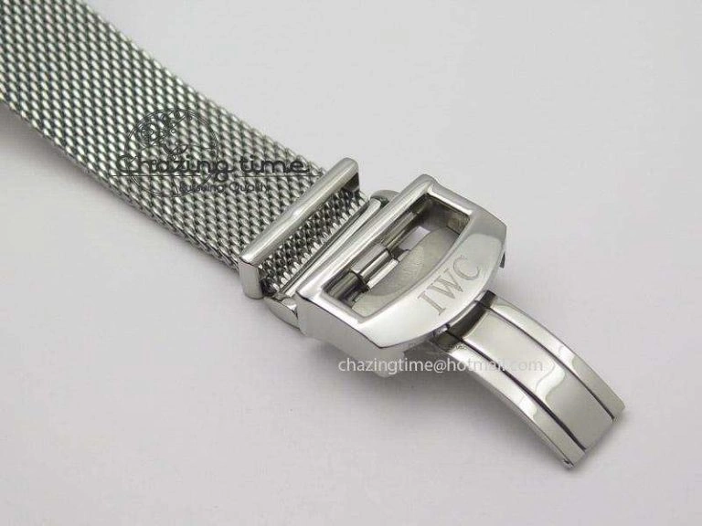 Affordable Portofino SCHAFFHAUSEN SS MKF 1:1 Best Edition Silver Dial Diamond On Mesh Bracelet A 7339