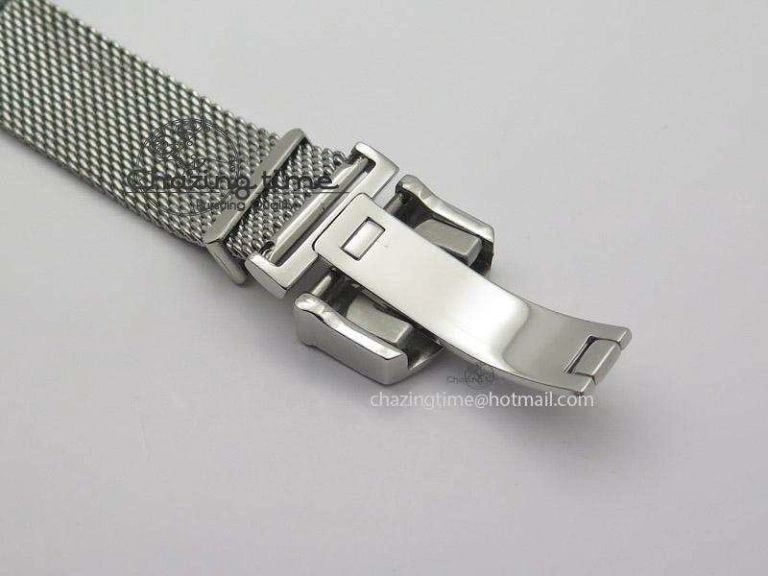 Affordable Portofino SCHAFFHAUSEN SS MKF 1:1 Best Edition Silver Dial Diamond On Mesh Bracelet A 7339