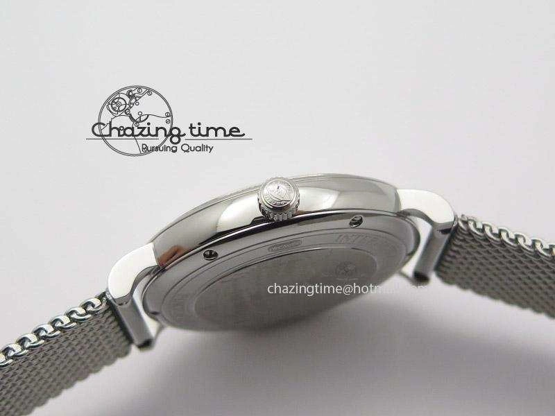Affordable Portofino SCHAFFHAUSEN SS MKF 1:1 Best Edition Silver Dial Diamond On Mesh Bracelet A 7339