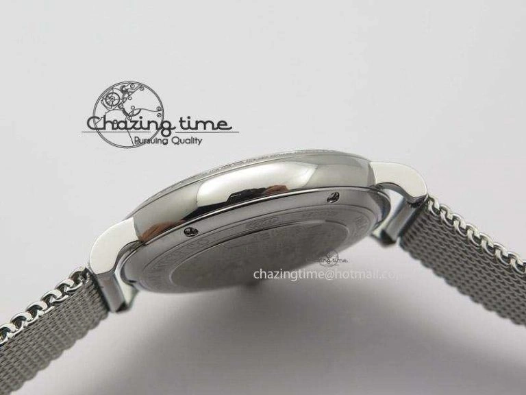 Affordable Portofino SCHAFFHAUSEN SS MKF 1:1 Best Edition Silver Dial Diamond On Mesh Bracelet A 7339