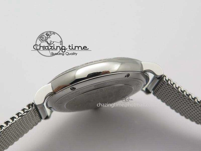 Affordable Portofino SCHAFFHAUSEN SS MKF 1:1 Best Edition Silver Dial Diamond On Mesh Bracelet A 7339
