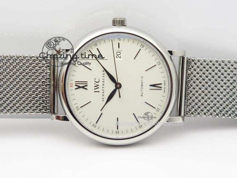 FastDry Portofino SCHAFFHAUSEN SS MKF 1:1 Best Edition White Dial On Mesh Bracelet A 7341