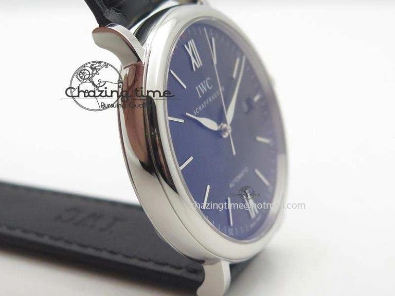 Portofino SCHAFFHAUSEN SS MKF 1:1 V2 Best Edition Black Dial On Black Leather Strap A Trendsetting 7350