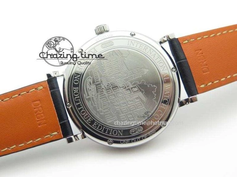 Portofino SCHAFFHAUSEN SS MKF 1:1 V2 Best Edition Blue Dial On Black Leather Strap A Comfortable 7349