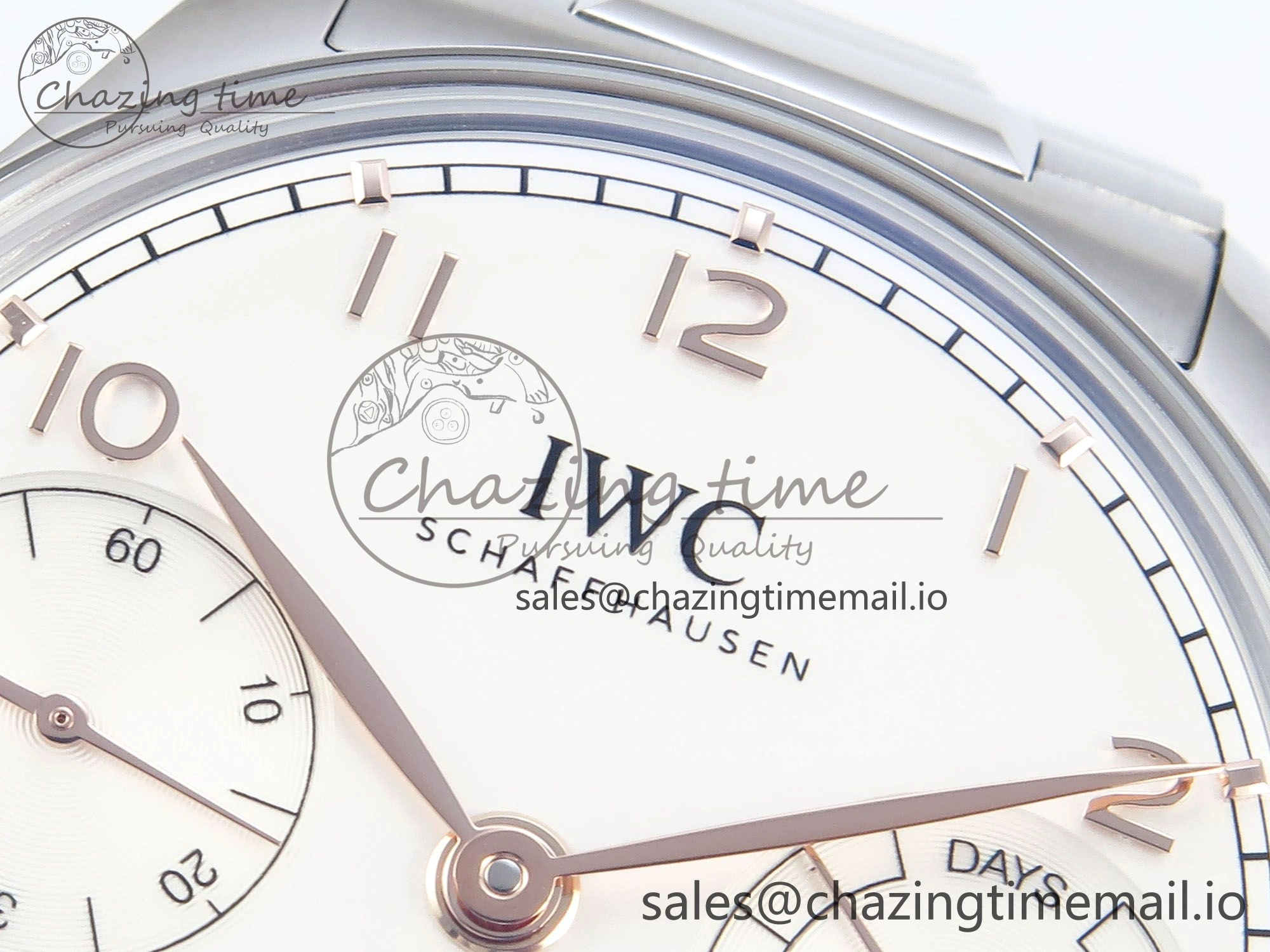 Portugieser Auto IWC0562A APSF 1:1 Best Edition White RG Dial on SS Bracelet A Elegant 6991