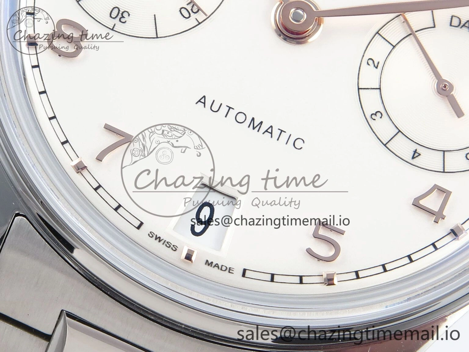 Portugieser Auto IWC0562A APSF 1:1 Best Edition White RG Dial on SS Bracelet A Elegant 6991