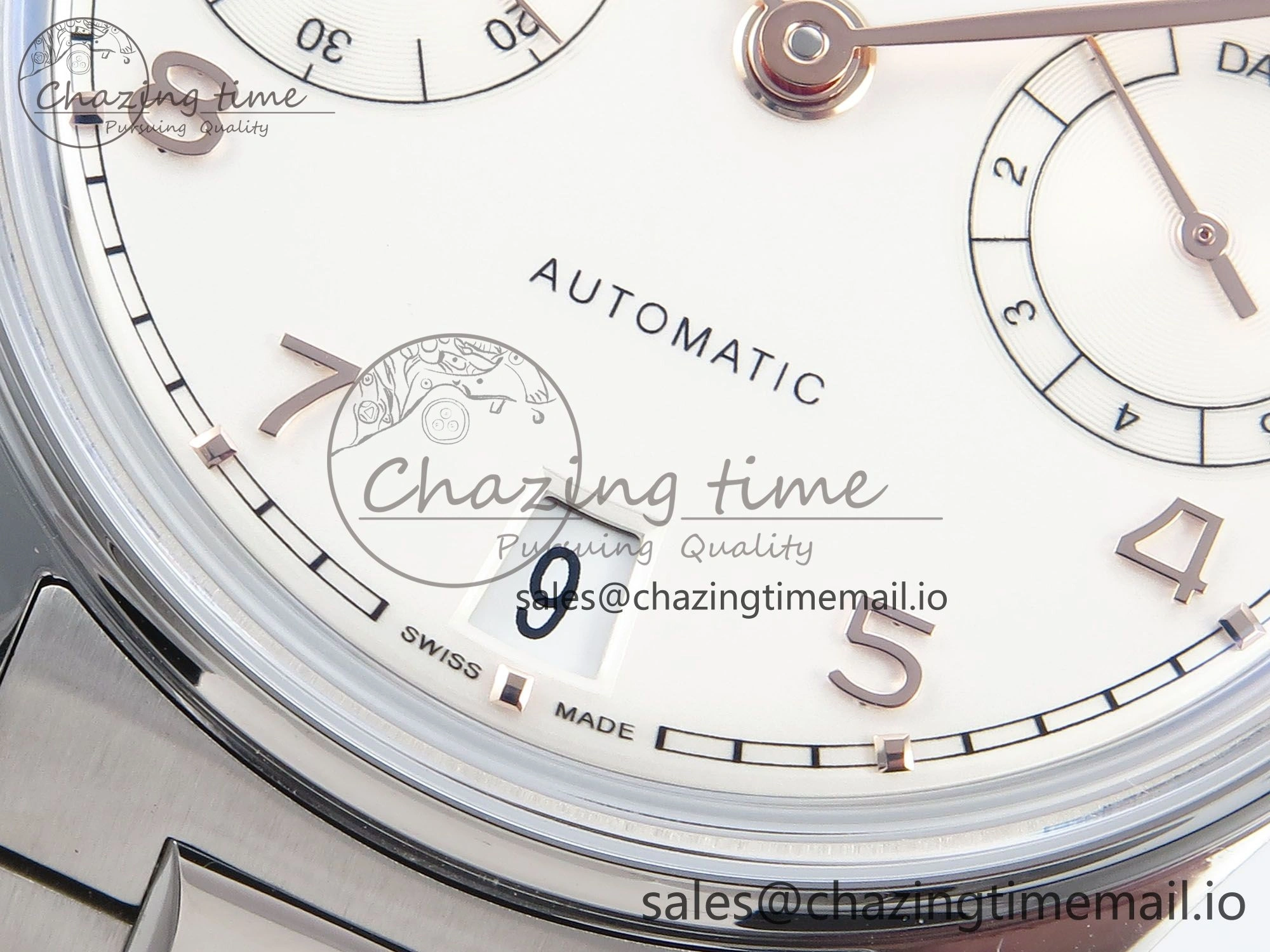 Portugieser Auto IWC0562A APSF 1:1 Best Edition White RG Dial on SS Bracelet A Elegant 6991
