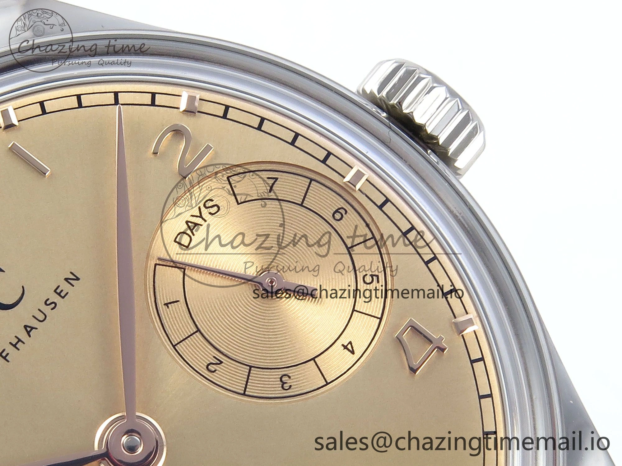 Portugieser Auto IWC0562B APSF 1:1 Best Edition Gold Dial on SS Bracelet A SmartChoice 6996